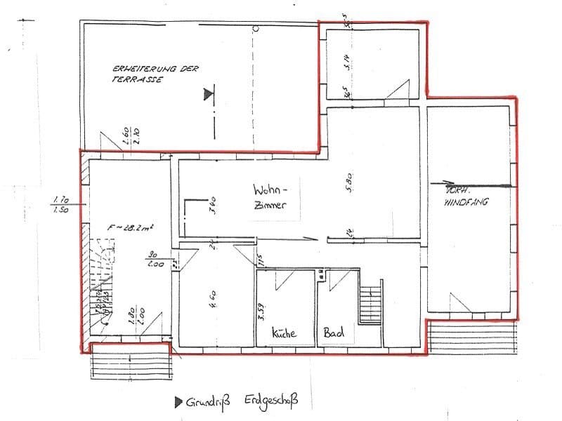 Grundriss der Wohnung