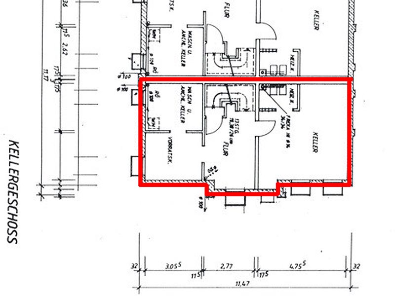 Grundriss (Kellergeschoss)