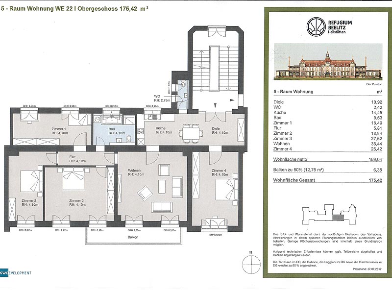 Grundriss der Wohnung